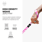 Luneez Riot Dog Leash – purple and grey zebra print