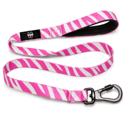 Luneez Riot Dog Leash – purple and grey zebra print