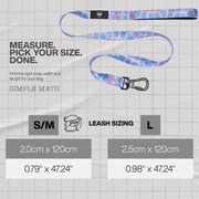Luneez Cleo Dog Leash – pink and blue giraffe print