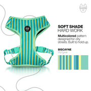 Luneez Biscayne Dog Vest Harness – multicolor striped