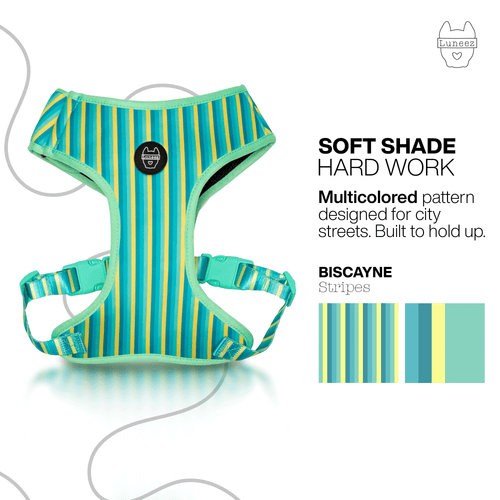 Luneez Biscayne Dog Vest Harness – multicolor stripes