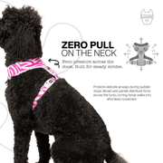 Luneez Riot Dog Vest Harness – purple and grey zebra print