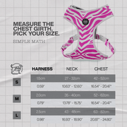 Luneez Riot Dog Vest Harness – purple and grey zebra print
