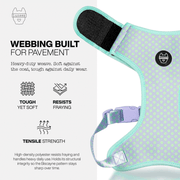 Luneez Luna Dog Vest Harness – lavender and neon green polka dots