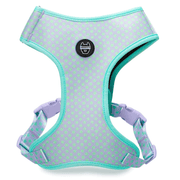 Luneez Luna Dog Vest Harness – lavender and neon green polka dots