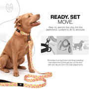Luneez Nova Dog Leash – pink and neon green leopard print