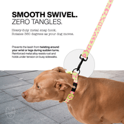 Luneez Nova Dog Leash – pink and neon green leopard print
