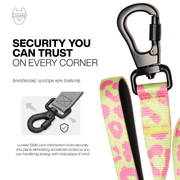 Luneez Nova Dog Leash – pink and neon green leopard print