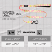 Luneez Nova Dog Leash – pink and neon green leopard print