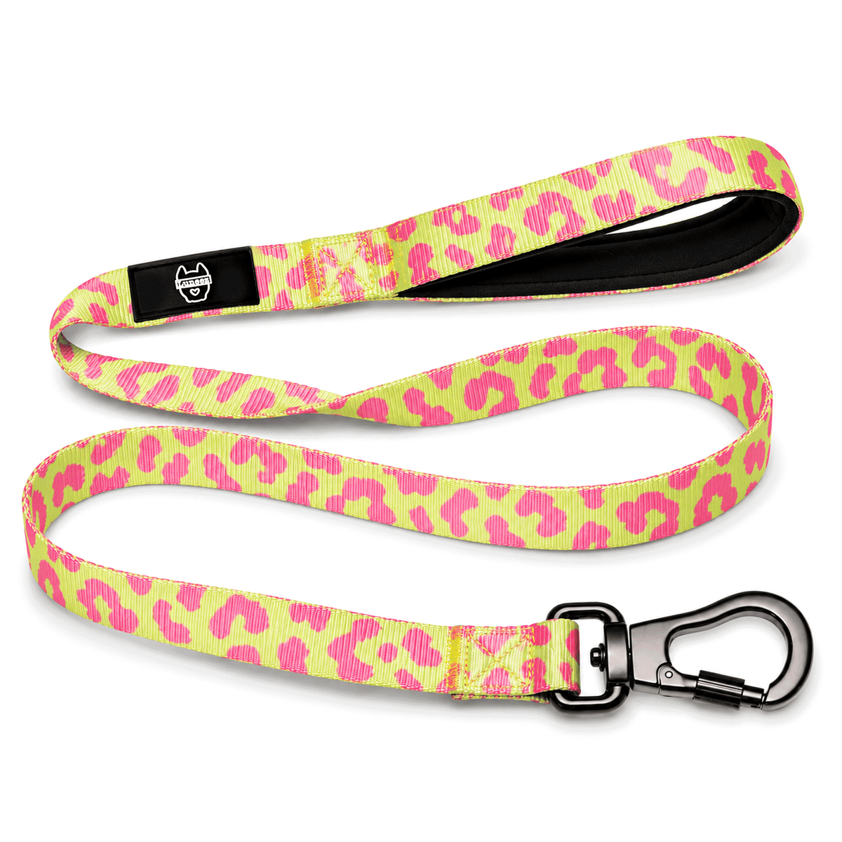 Luneez Nova Dog Leash – pink and neon green leopard print