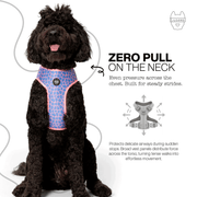 Luneez Cleo Dog Vest Harness – pink and blue giraffe print