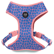 Luneez Cleo Dog Vest Harness – pink and blue giraffe print