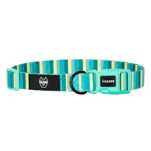 Luneez Biscayne Dog Collar – multicolor stripes